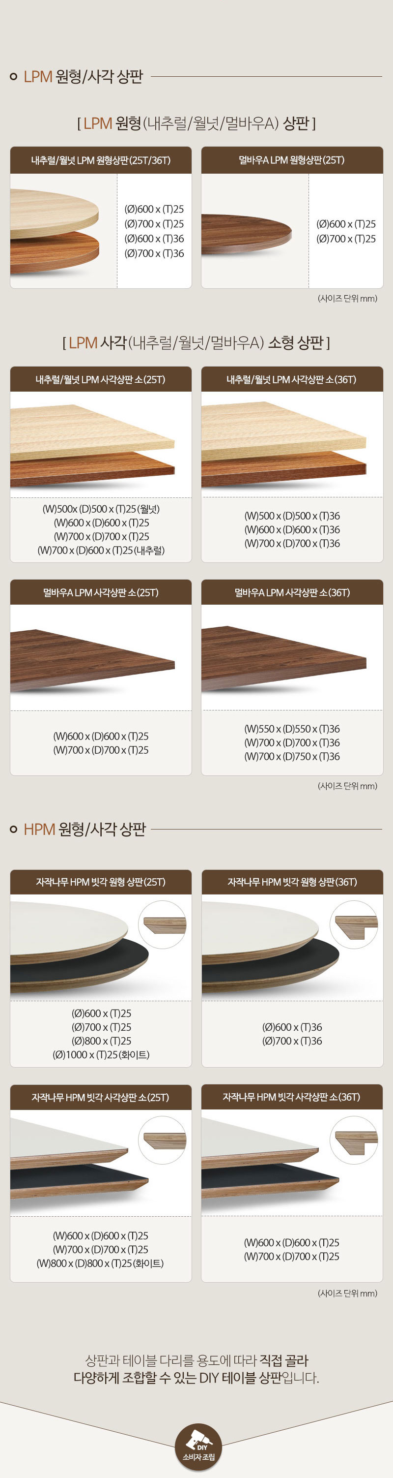 상판 리스트